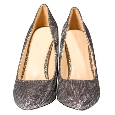 Kadın gümüş stilettos