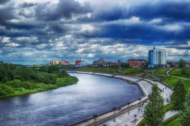 Merkezi Tyumen setin üstten görünüm hdr Rusya