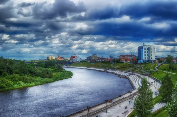Merkezi Tyumen setin üstten görünüm hdr Rusya