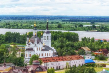 Üstten Görünüm Merkezi Tobolsk kilise Zachariah ve Elizabeth