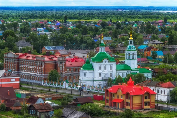 Igreja Arcanjo Michael no centro de Tobolsk vista superior — Fotografia de Stock