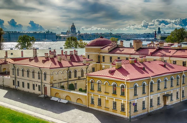 Casa de la Moneda Peter y Paul fortaleza vista superior río Neva —  Fotos de Stock