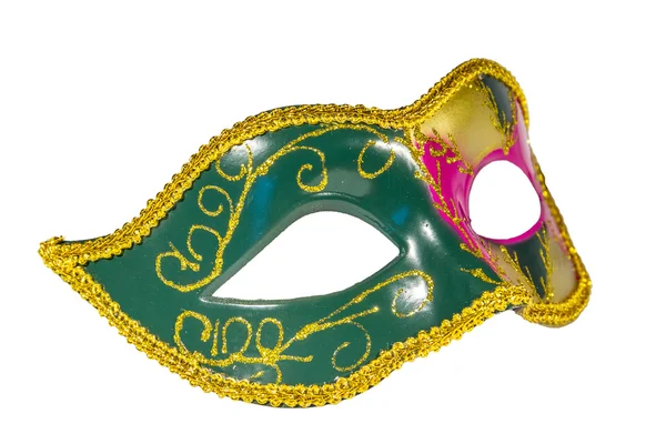 Máscara de Carnaval Veneciana estampada imagen frontal asimétrica Fotos de stock libres de derechos