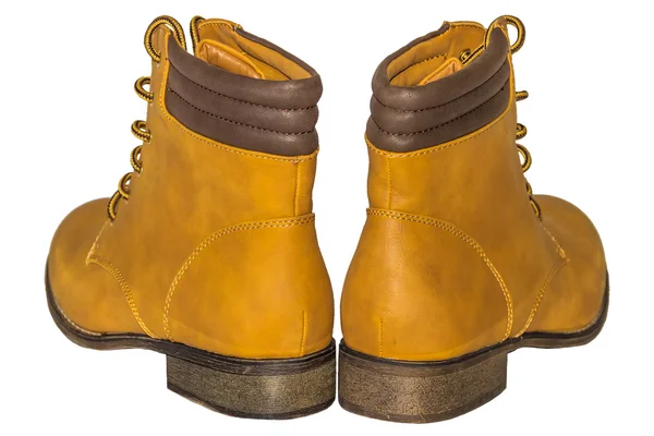 Bej kahverengi sürme ile dantel kadar düşük topuk çizmeler — Stok fotoğraf