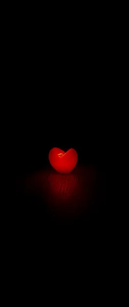 Candle - heart. — Stock Photo, Image