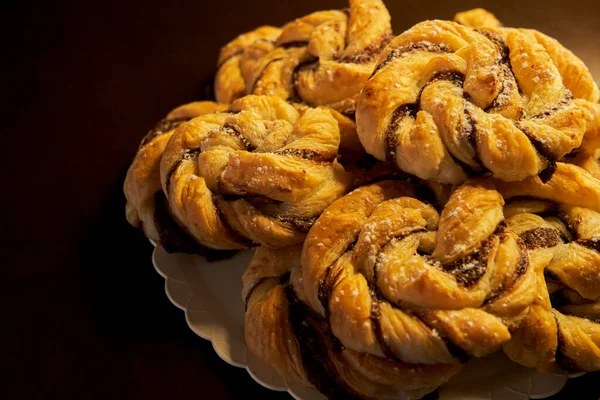 Delicious Shells Chocolate Icing Sugar — Stock Photo, Image