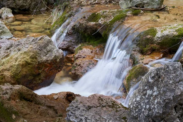 Nascita Del Fiume Mundo Situato Nel Parco Naturale Los Calares — Foto Stock