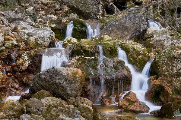 Narození Řeky Mundo Nachází Přírodním Parku Los Calares Del Mundo — Stock fotografie