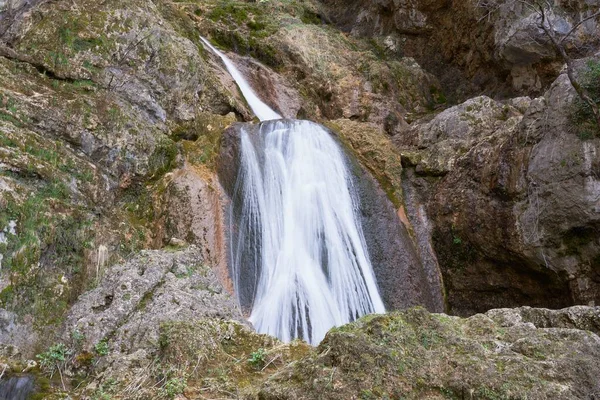 Entstehung Des Flusses Mundo Naturpark Los Calares Del Mundo Und — Stockfoto