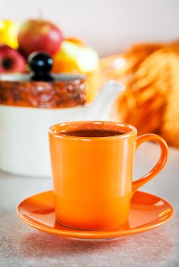 Çay siyah renkli portakal Kupası 