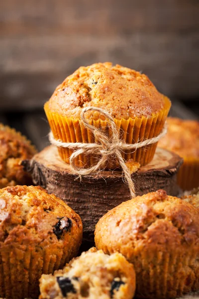 Fresh homemade delicious carrot muffins — Stock Photo, Image