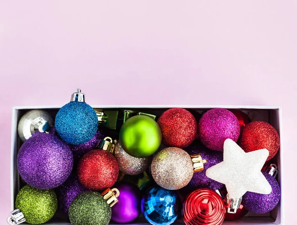 Bolas Navidad Coloridas Para Fondo Vacaciones —  Fotos de Stock