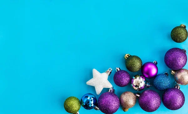 Bolas Navidad Coloridas Para Fondo Vacaciones —  Fotos de Stock