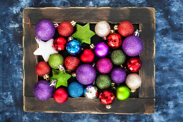 Colorful Christmas Balls Holiday Background Royalty Free Stock Photos