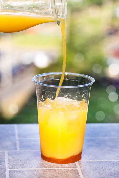 Fazendo Café Bumble Refresco Cocktail Gelado Verão Com Café Expresso — Fotografia de Stock