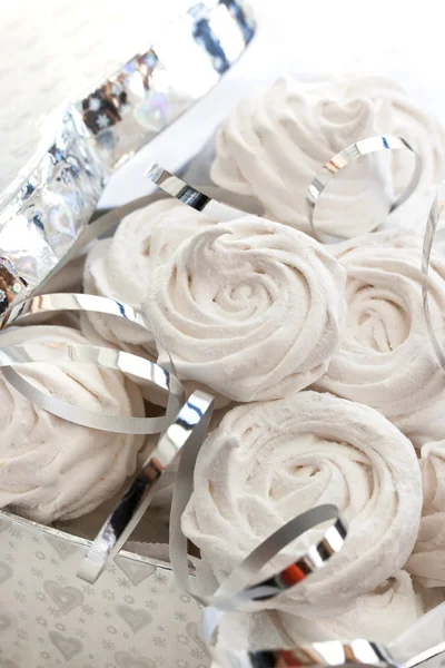Házi zephyr (marshmallows) díszdobozban — Stock Fotó