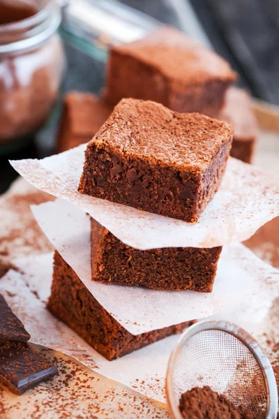 Brownie al cioccolato fatti in casa — Foto Stock