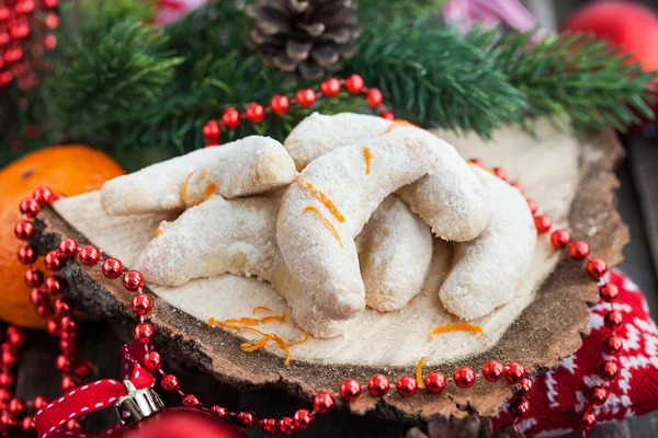 Biscuits au croissant de Noël — Photo