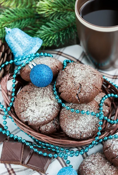 Chocolate crinkles cookies — Stock Photo, Image