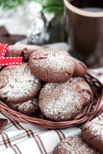 Ciasteczka czekolada crinkles — Zdjęcie stockowe