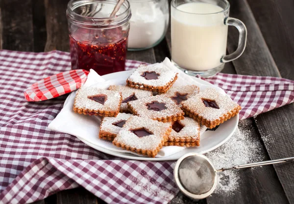 Hausgemachte Linzerplätzchen — Stockfoto