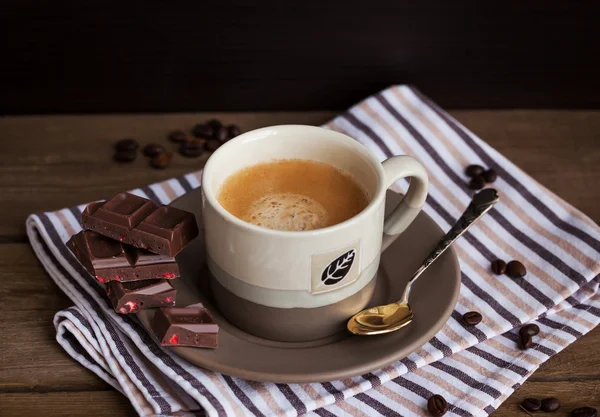 Tasse heißen Espresso-Kaffee — Stockfoto