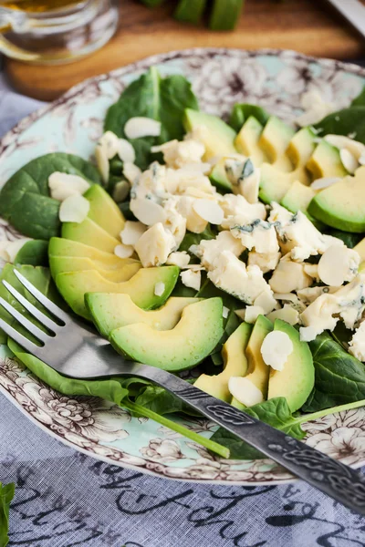 Avocado and blue cheese salad — Stock Photo, Image