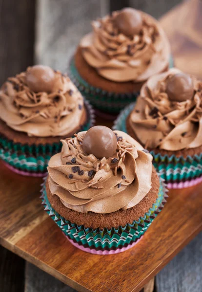 Deliciosos cupcakes de chocolate — Foto de Stock