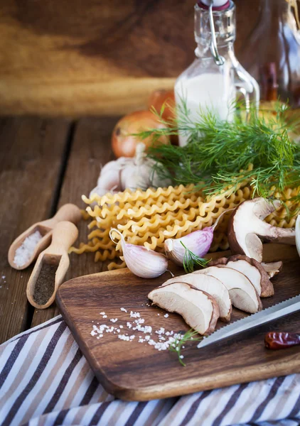 Ingredientes para pasta de porcini — Foto de Stock