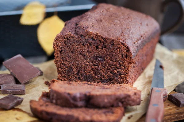 Gâteau pain banane chocolat fait maison — Photo