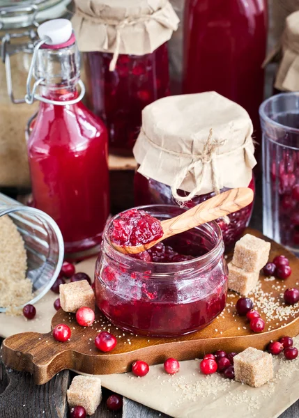 Homemade cranberry jam — Stock Photo, Image