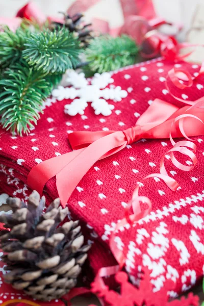 De gift van Kerstmis en decoraties — Stockfoto