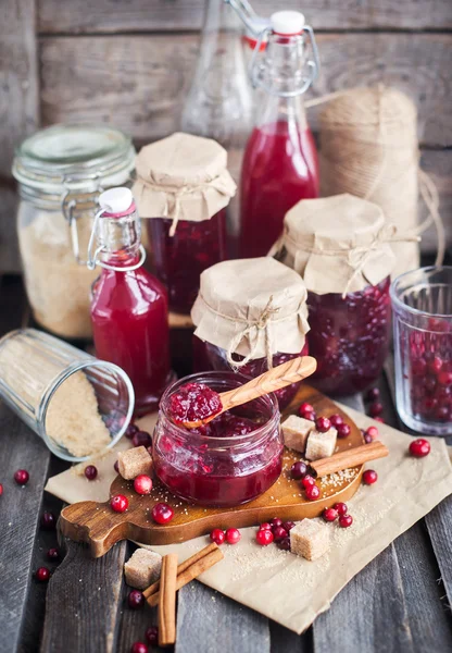 Homemade cranberry jam — Stock Photo, Image