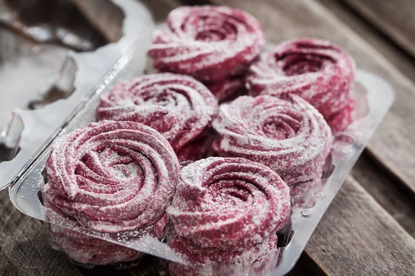 Homemade blueberry zefir (marshmallows) — Stock Photo, Image