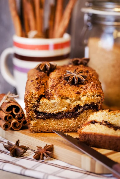 Bolo de pão de canela caseiro — Fotografia de Stock