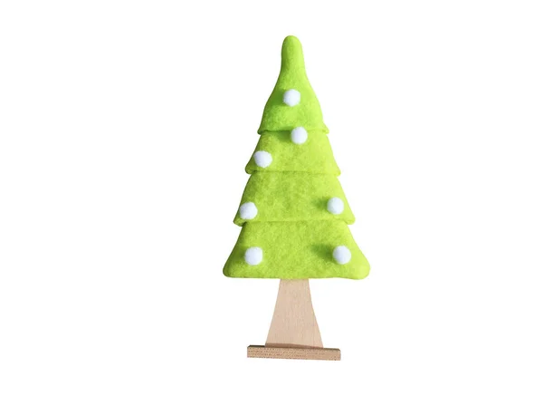 Isolated Felt Christmas Tree — Stock Photo, Image