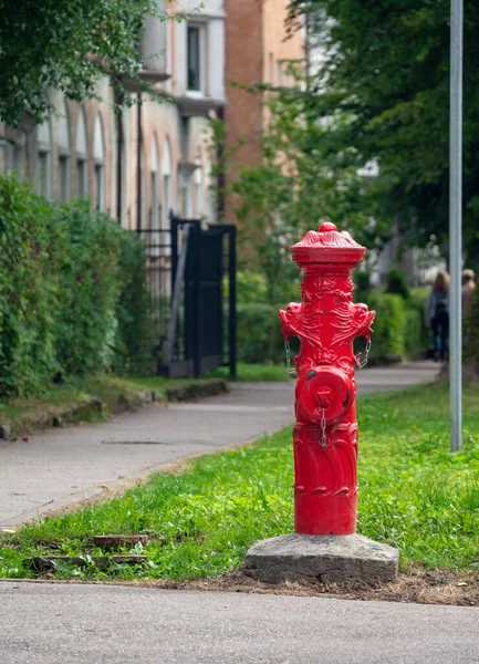 Feuerhydrant Draußen Einem Klaren Sommertag — Stockfoto