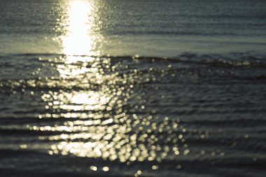 yansımaları ve bokeh bulanık okyanus arka plan