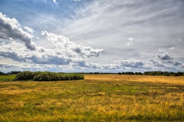 Hiddensee heath cennet ile HDR görüntüsünü