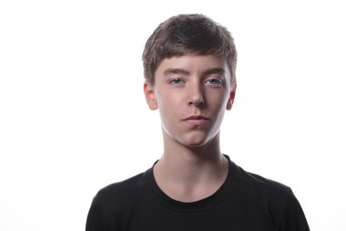 güzel bir genç çocuk portresi stüdyo