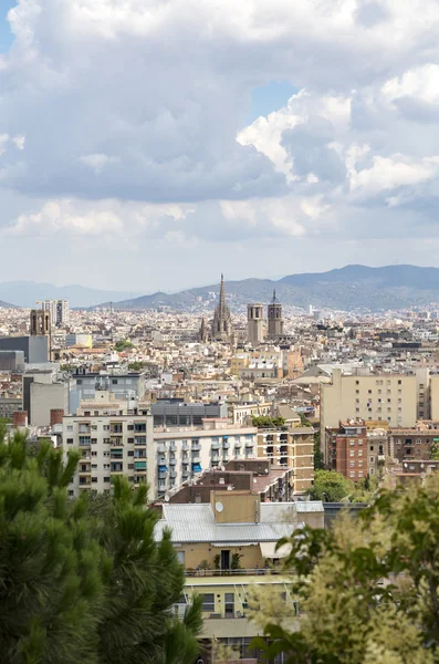 Панорама Барселони влітку — стокове фото