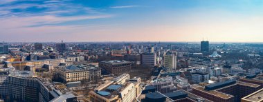 panorama of Berlin in the evening, seen from Potsdamer Platz
