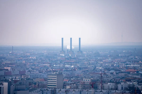 Central Eléctrica Berlín Con Aire Brumoso —  Fotos de Stock