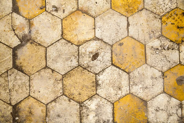 Very dirty hexagonal floor for backgrounds — Stock Photo, Image