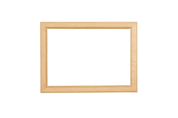Wooden picture frame, isolated on white — Stock Photo, Image