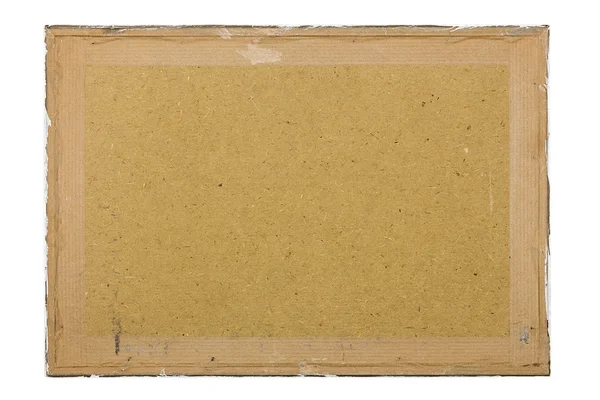 Smutsig gammal fiberboard bakgrund, isolerad på vit — Stockfoto