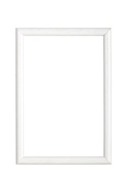 beyaz izole basit Beyaz ahşap çerçeve,