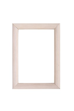 beyaz izole basit ahşap çerçeve,