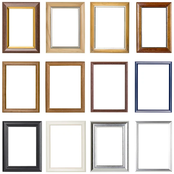 ahşap çerçeve, beyaz izole topluluğu