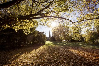 anıt Victoria Park, sonbahar Kreuzberg Berlin